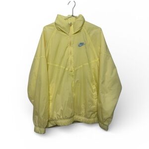 NIKE Sportswear Men S Windrunner Woven Anorak Jacket‎ Lemon/Univ Blue NWOT